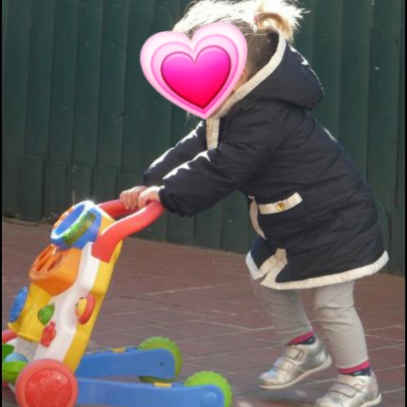 Gap Black and white puffer with fleece lining - Picture 9 of 9